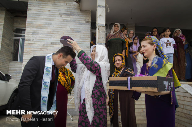 A traditional Turkmen wedding ceremony in Golestan