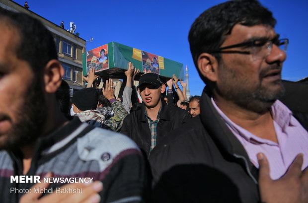 Funeral of 3 Holy Shrine Defenders in Qom