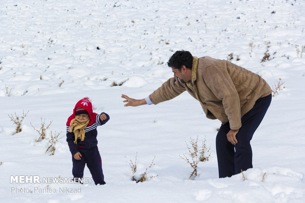 Snowfall bestows extreme happiness to people in Chaharmahal and Bakhtiari prov. 