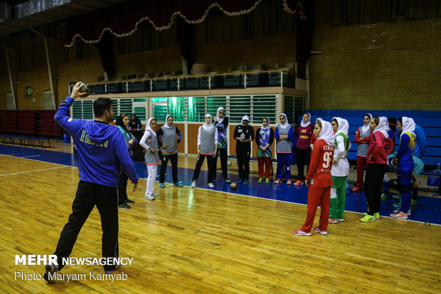 Training session of Iranian women’s handball team