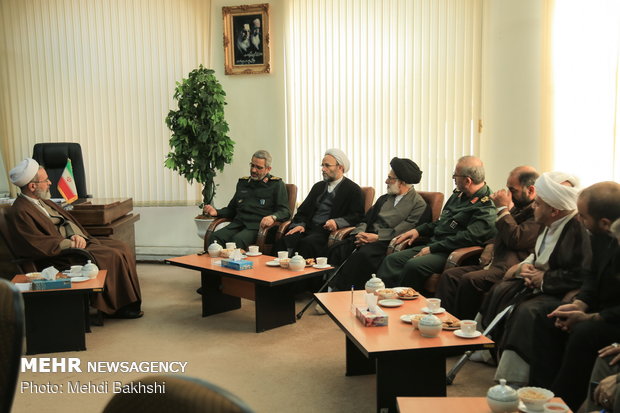 دیدار رئیس سازمان بسیج مستضعفین با مراجع قم