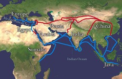 Main routes of the Silk Road
