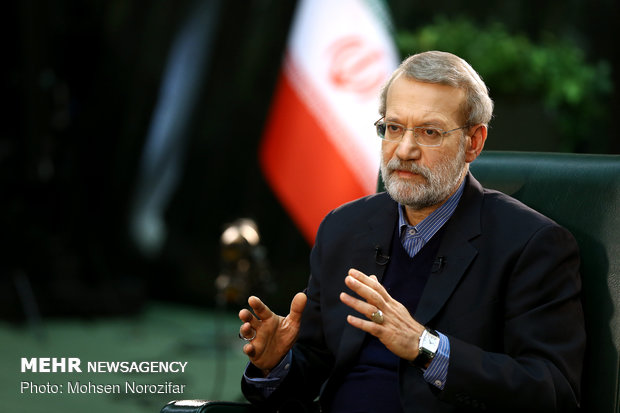ایرانی پارلیمنٹ کے اسپیکر کی ٹی وی پر گفتگو