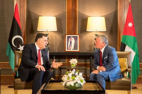 رایزنی رئیس دولت وفاق ملی لیبی با پادشاه اردن