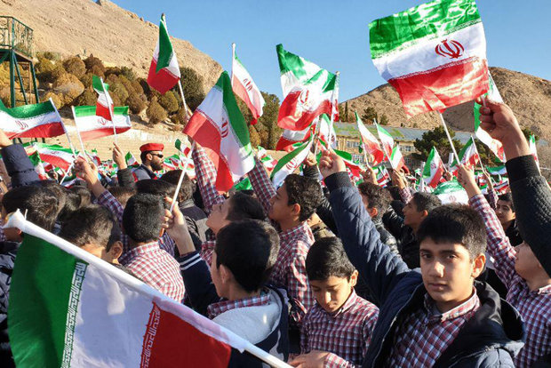 Rouhani addressing people of Shahroud