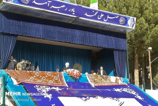 Rouhani addressing people of Shahroud