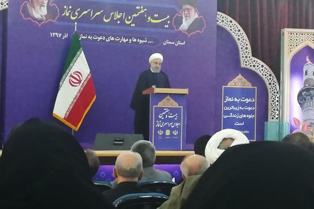 صدر روحانی کے دورہ سمنان کے پہلے دن کی رپورٹ