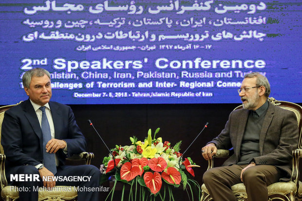 Larijani's meetings with Russian, Pakistani speakers
