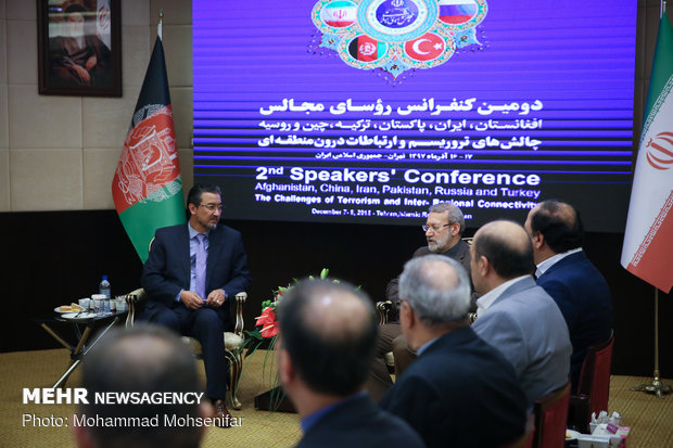 دیدار روسای مجلس افغانستان و ترکیه با علی لاریجانی