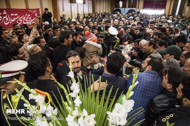 مراسم تشییع پیکر سروان ایرج صفاری شهید امنیت استان یزد