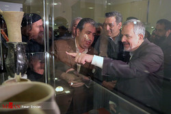 Exhibit displaying Tehran archaeological discoveries