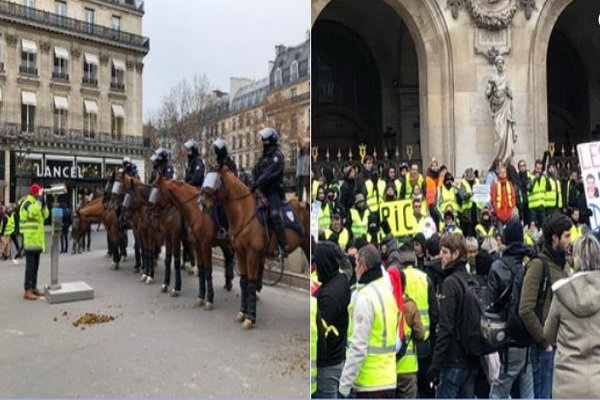 فرانس میں مظاہروں کا سلسلہ جاری/ 30 افراد گرفتار
