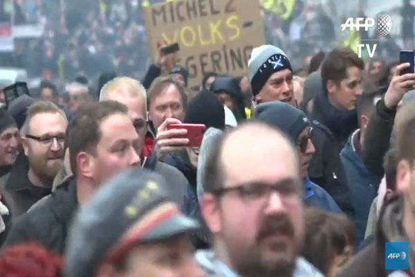 تظاهرات گسترده مردم بلژیک در خیابان‌های پایتخت آغاز شد
