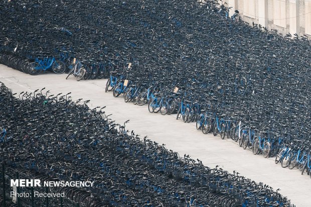 گورستان دوچرخه ها در چین‎