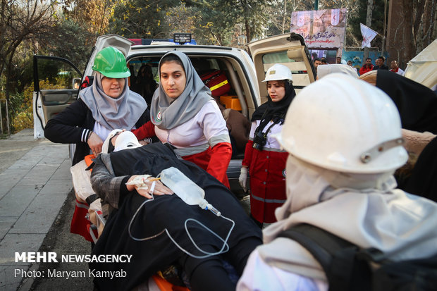 Earthquake drill in dormitories 