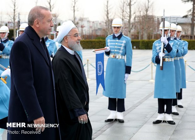 أردوغان يستقبل الرئيس الايراني حسن روحاني بأنقرة