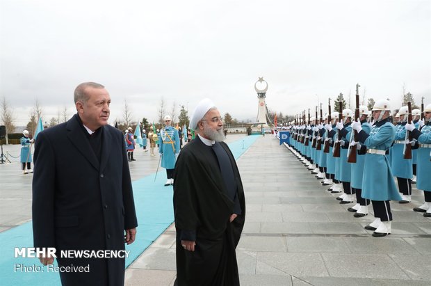 استقبال رسمی اردوغان از روحانی