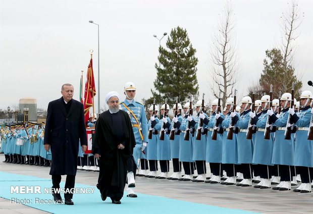 استقبال رسمی اردوغان از روحانی