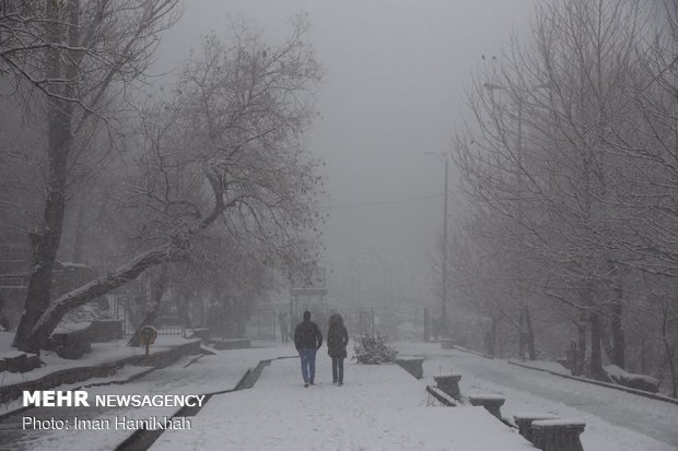 Heavy snowfall in Hamedan