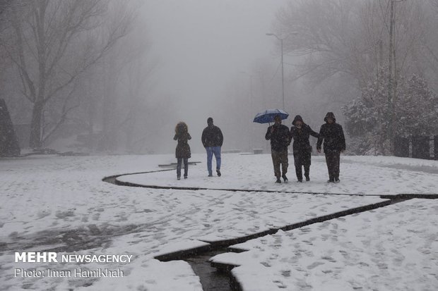 Heavy snowfall in Hamedan