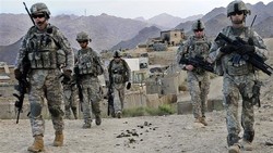 This photo shows US troops at Forward Operating Base in Baylough, Afghanistan, June 16, 2010.