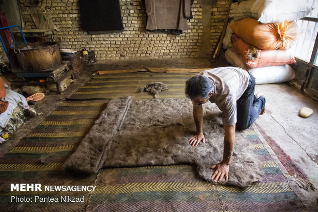 Wet felting in Shahr-e Kord