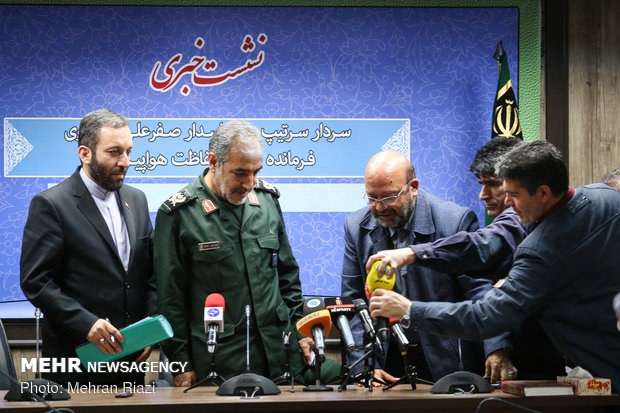 نشست خبری سردار صفر علی موسوی فرمانده سپاه حفاظت هواپیمایی