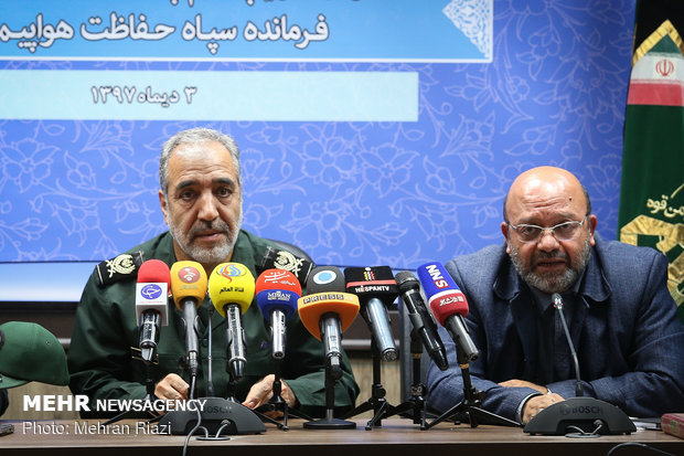 نشست خبری سردار صفر علی موسوی فرمانده سپاه حفاظت هواپیمایی