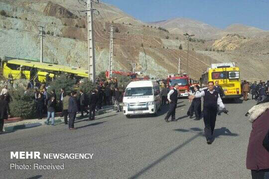 Bus crash in north of Tehran