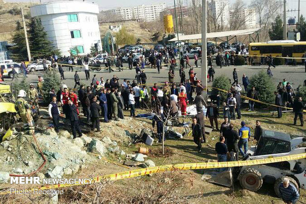 Bus crash in north of Tehran