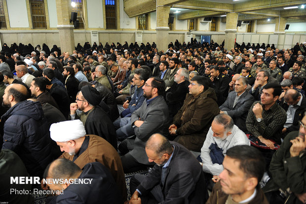 مراسم بزرگداشت آیت الله Leader attends commemoration ceremony of Ayat. Shahroudi در حسینیه امام خمینی (ره)