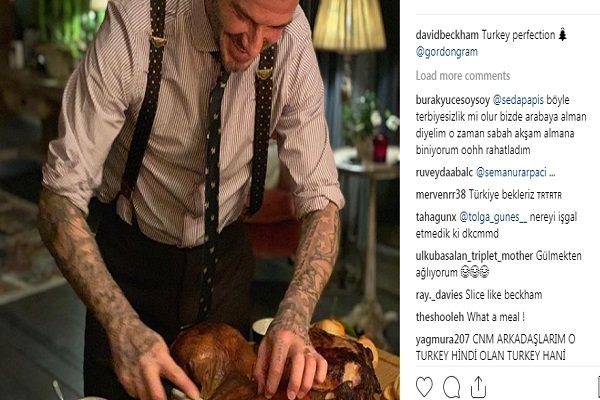 David Beckham'ın hindi paylaşımına yüzlerce 'Türkiye' yorumu