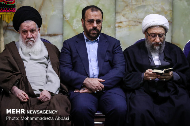 Memorial service for the late Ayat. Hashemi Shahroudi holds in Ark Mosque 