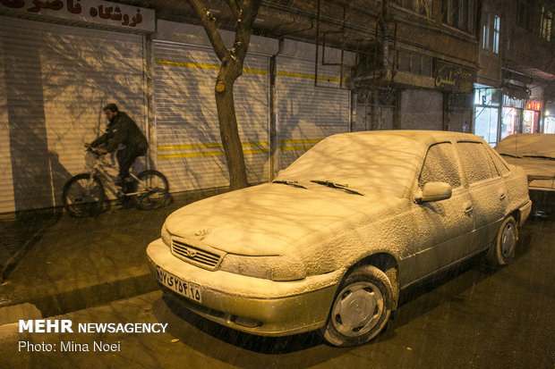 First snow in Tabriz this year