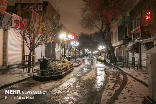 First snow in Tabriz this year