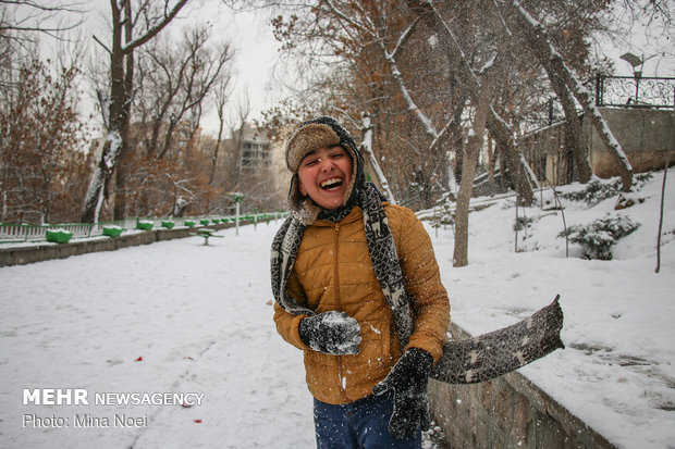 First snow in Tabriz this year