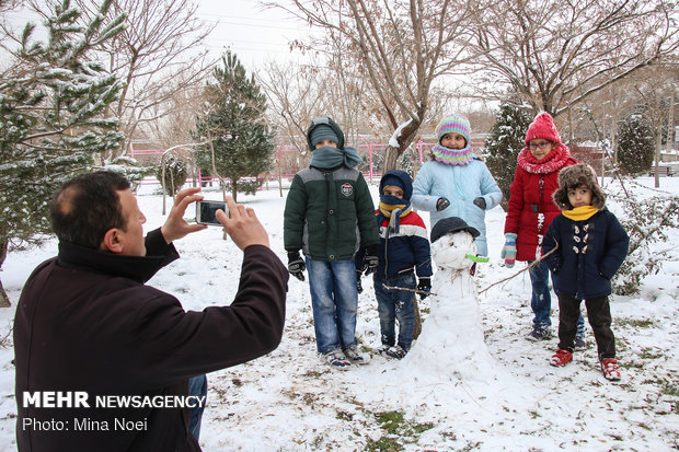 First snow in Tabriz this year