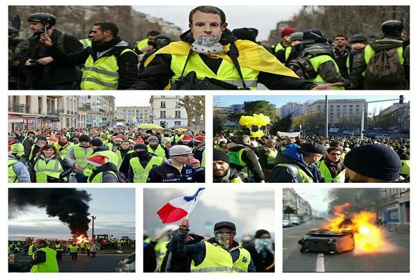 تظاهرات جلیقه‌زردها در فرانسه برگزار شد