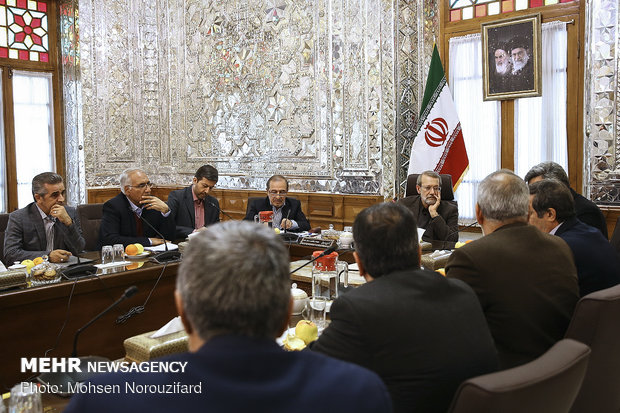 دیدار جمعی از شهرداران کلانشهرها با علی لاریجانی رئیس مجلس شورای اسلامی