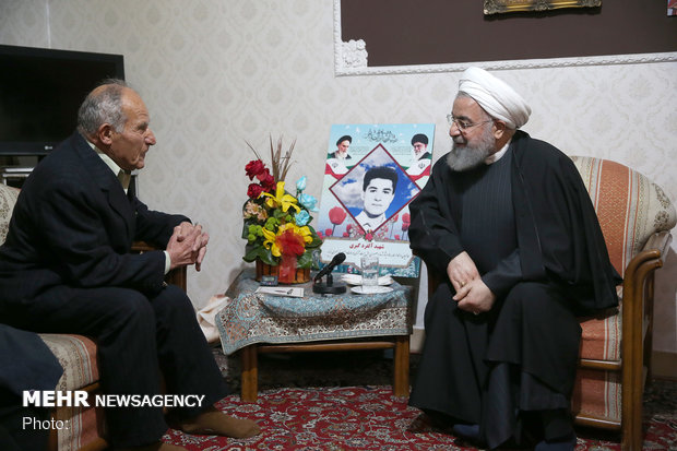 President Rouhani visits Christian family