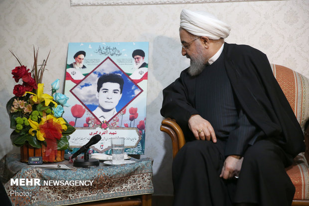 President Rouhani visits Christian family