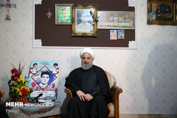 President Rouhani visits Christian family