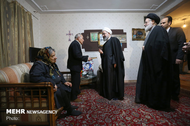 President Rouhani visits Christian family