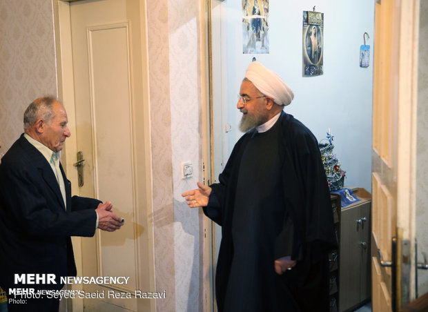 President Rouhani visits Christian family