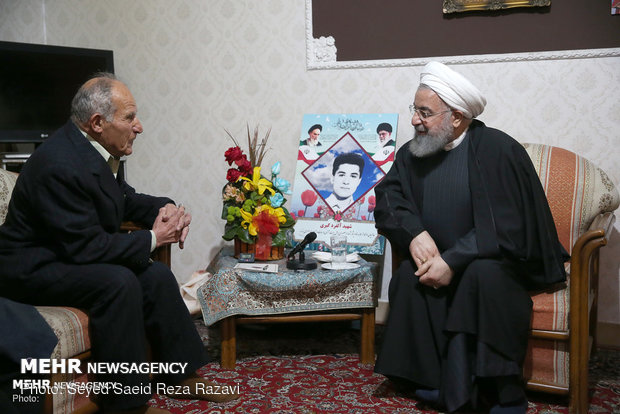 President Rouhani visits Christian family