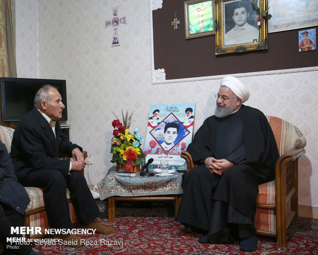 President Rouhani visits Christian family