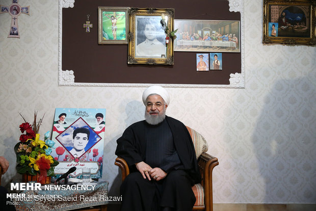 President Rouhani visits Christian family