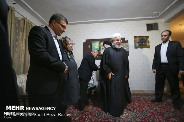 President Rouhani visits Christian family