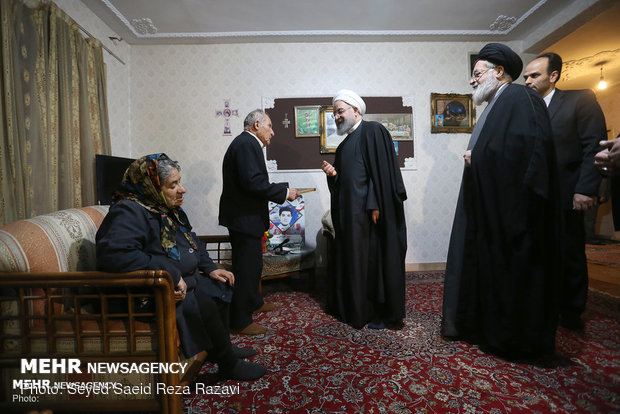 President Rouhani visits Christian family