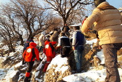 نجات سه کوهنورد از یخ زدگی در کوه های اطراف شیراز